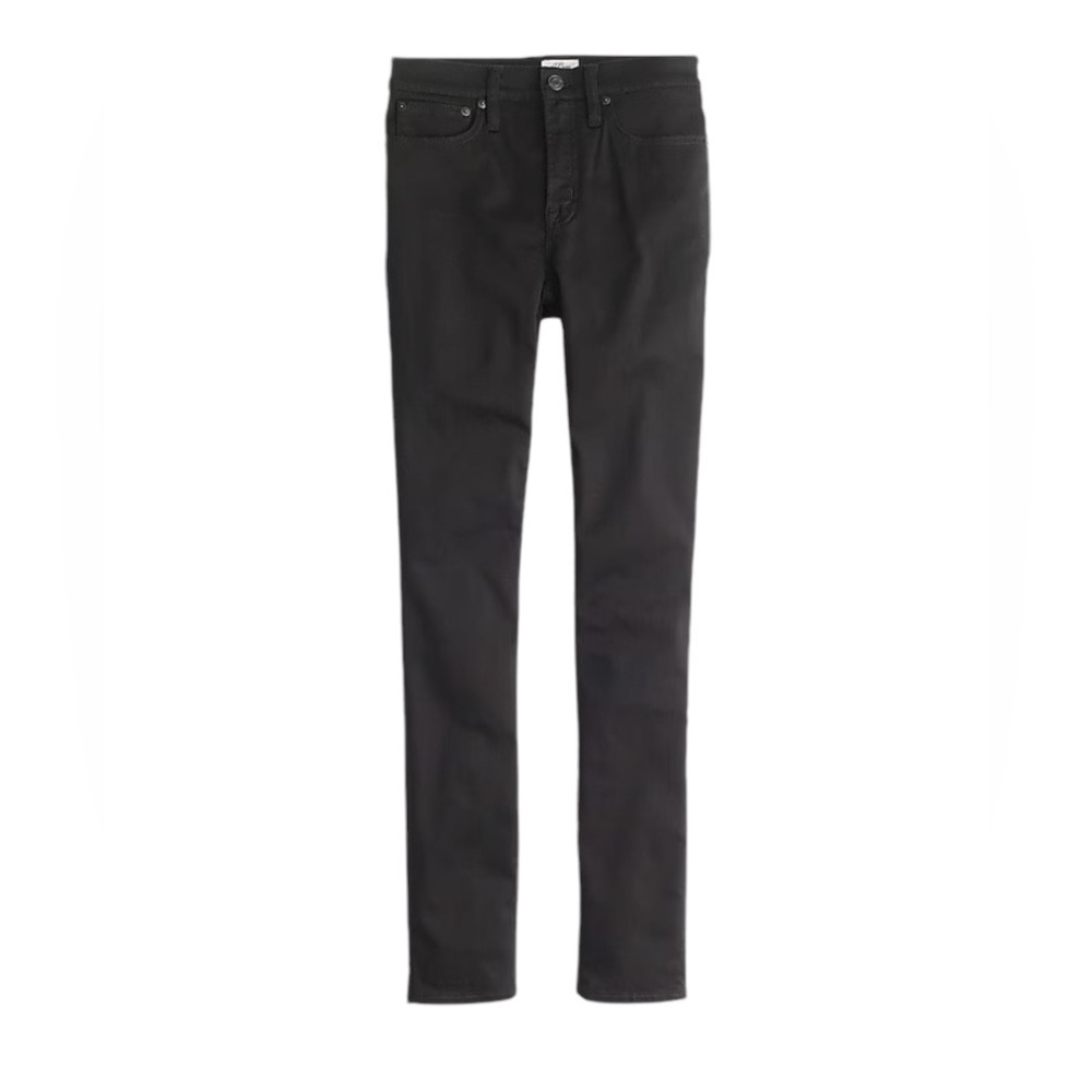 J.Crew 9" mid-rise stretchy toothpick jean in new black / size 29